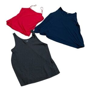 Time and Tru Women's Camisoles - Red, Blue, Gray